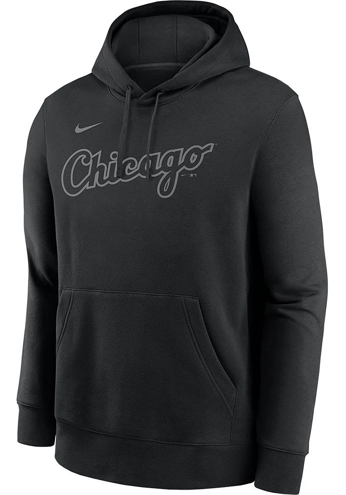Nike Chicago White Sox Mens Black Pitch Wordmark Long Sleeve Hoodie