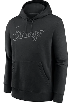 Nike Chicago White Sox Mens Black Pitch Wordmark Long Sleeve Hoodie