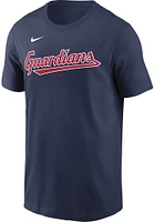 Jose Ramirez Cleveland Guardians Navy Blue Name And Number Short Sleeve Player T Shirt