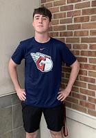Nike Cleveland Guardians Navy Blue Large Logo Short Sleeve T Shirt