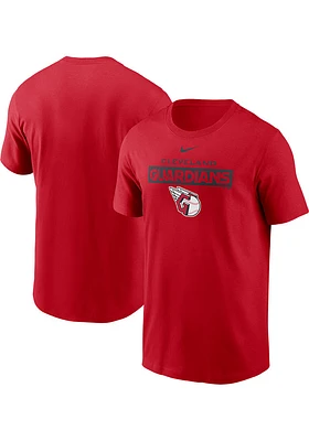 Nike Cleveland Guardians Name Block Short Sleeve T Shirt