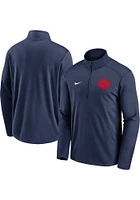 Nike Cleveland Guardians Mens Navy Blue Element Long Sleeve Qtr Zip Pullover