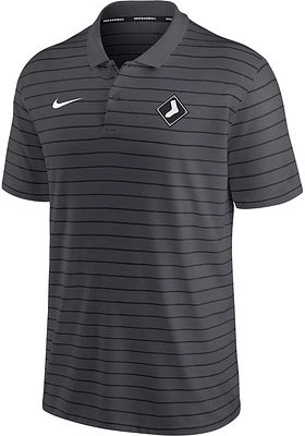 Nike Chicago White Sox Mens Black AC SS STRIPED Polo - CITY CONNECT Short Sleeve