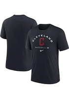 Nike Cleveland Guardians Navy Blue DRI-BLEND EARLY WORK Short Sleeve Fashion T Shirt