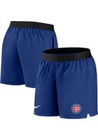 Nike Chicago Cubs Womens Blue DriFit Shorts