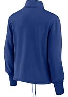 Nike Chicago Cubs Womens Blue Rewind Qtr Zip