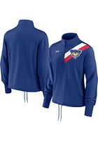 Nike Chicago Cubs Womens Blue Rewind Qtr Zip