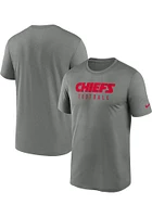 Nike Kansas City Chiefs Grey Sideline Legend Short Sleeve T Shirt