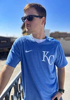 Nike Kansas City Royals Light Blue PREGAME TOP Short Sleeve T Shirt