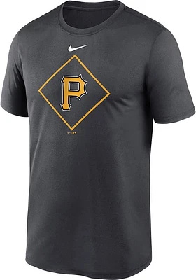 Nike Pittsburgh Pirates Charcoal TEAM DIAMOND ICON LEGEND Short Sleeve T Shirt