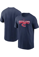 Nike Cleveland Guardians Navy Blue COOP REWIND ARCH Short Sleeve T Shirt