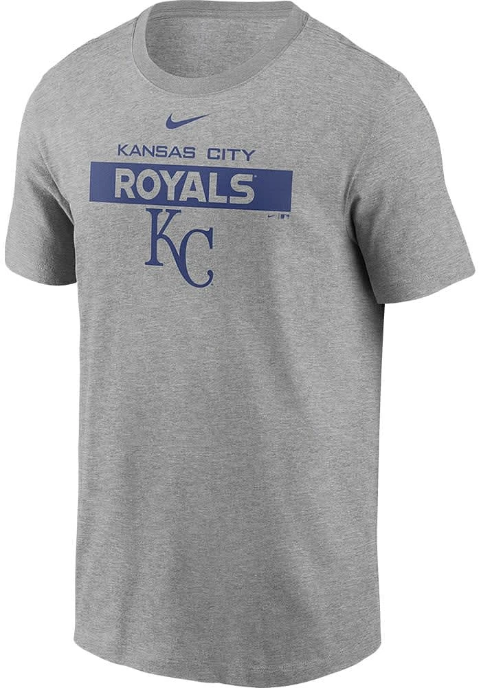 Nike Kansas City Royals Grey TEAM ISSUE Short Sleeve T Shirt