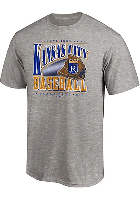 Kansas City Royals Grey WINNING TIME Short Sleeve T Shirt