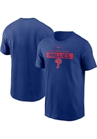 Nike Philadelphia Phillies Blue TEAM ISSUE Short Sleeve T Shirt