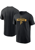 Nike Pittsburgh Pirates Black TEAM ISSUE Short Sleeve T Shirt