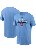 Nike St Louis Cardinals Light Blue COOP REWIND ARCH Short Sleeve T Shirt