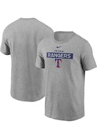 Nike Texas Rangers Grey TEAM ISSUE Short Sleeve T Shirt