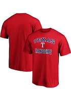 Texas Rangers Red HEART AND SOUL Short Sleeve T Shirt