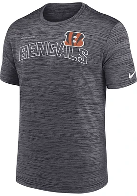 Nike Cincinnati Bengals Black PRIMETIME VELOCITY ARCH Short Sleeve T Shirt