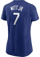Bobby Witt Jr Kansas City Royals Womens Blue Player T-Shirt