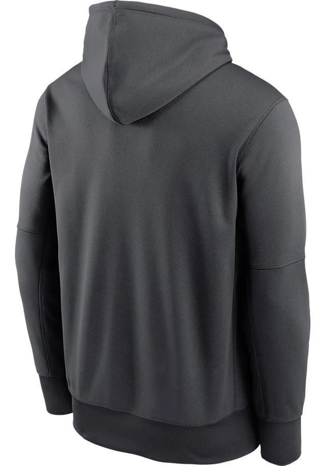 Nike Cincinnati Reds Mens Charcoal THERMA FLEECE Hood