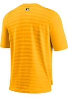 Nike Pittsburgh Pirates Gold PREGAME TOP Short Sleeve T Shirt
