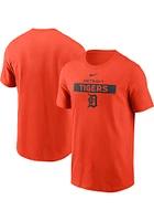 Nike Detroit Tigers Orange TEAM ISSUE Short Sleeve T Shirt