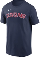 Shane Bieber Cleveland Guardians Navy Blue Away Name Number Short Sleeve Player T Shirt