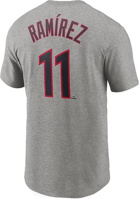 Jose Ramirez Cleveland Guardians Name Number Short Sleeve Player T Shirt