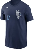 Hunter Dozier Kansas City Royals Navy Blue Connect Short Sleeve Player T Shirt