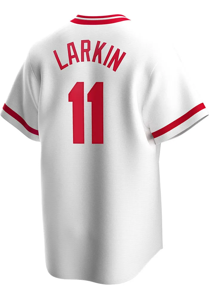 Barry Larkin Cincinnati Reds Nike Coop Replica Cooperstown Jersey - White