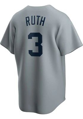 Babe Ruth New York Yankees Nike Throwback Cooperstown Jersey - Grey