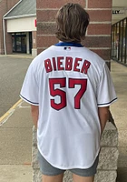 Shane Bieber Cleveland Guardians Mens Replica Home Jersey - White