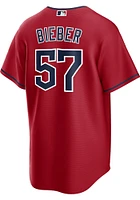Shane Bieber Cleveland Guardians Mens Replica Alt Jersey - Red