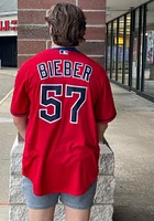 Shane Bieber Cleveland Guardians Mens Replica Alt Jersey - Red