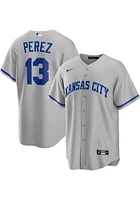 Salvador Perez Kansas City Royals Mens Replica Away Jersey - Grey