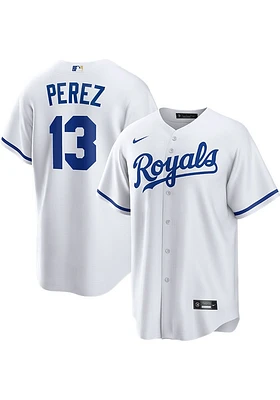 Salvador Perez Kansas City Royals Mens Replica Home Jersey - White