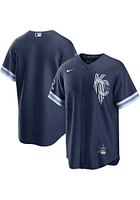 Kansas City Royals Mens Nike Replica Connect Jersey - Navy Blue
