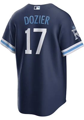 Hunter Dozier Kansas City Royals Mens Replica Connect Jersey - Navy Blue