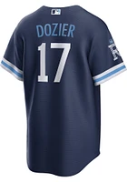 Hunter Dozier Kansas City Royals Mens Replica Connect Jersey - Navy Blue