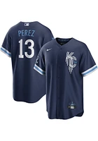 Salvador Perez Kansas City Royals Mens Replica Connect Jersey - Navy Blue