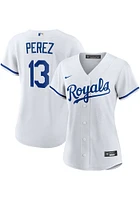 Salvador Perez Kansas City Royals Womens Replica Home Jersey - White