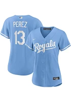 Salvador Perez Kansas City Royals Womens Replica Alternate Jersey - Light Blue