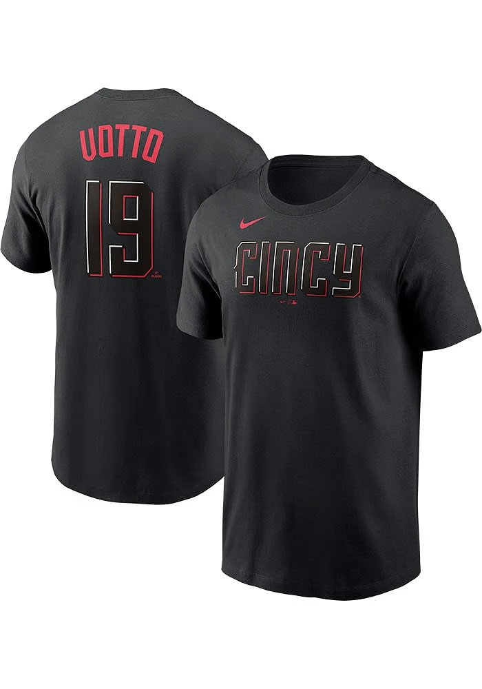 Joey Votto Cincinnati Reds Black City Connect Short Sleeve Player T Shirt