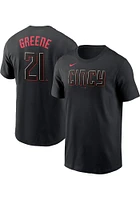 Hunter Greene Cincinnati Reds Black City Connect Short Sleeve Player T Shirt