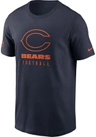 Nike Chicago Bears Navy Blue Sideline Cotton Short Sleeve T Shirt