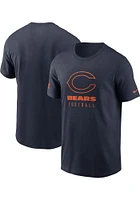 Nike Chicago Bears Navy Blue Sideline Cotton Short Sleeve T Shirt