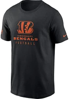 Nike Cincinnati Bengals Black Sideline Cotton Short Sleeve T Shirt