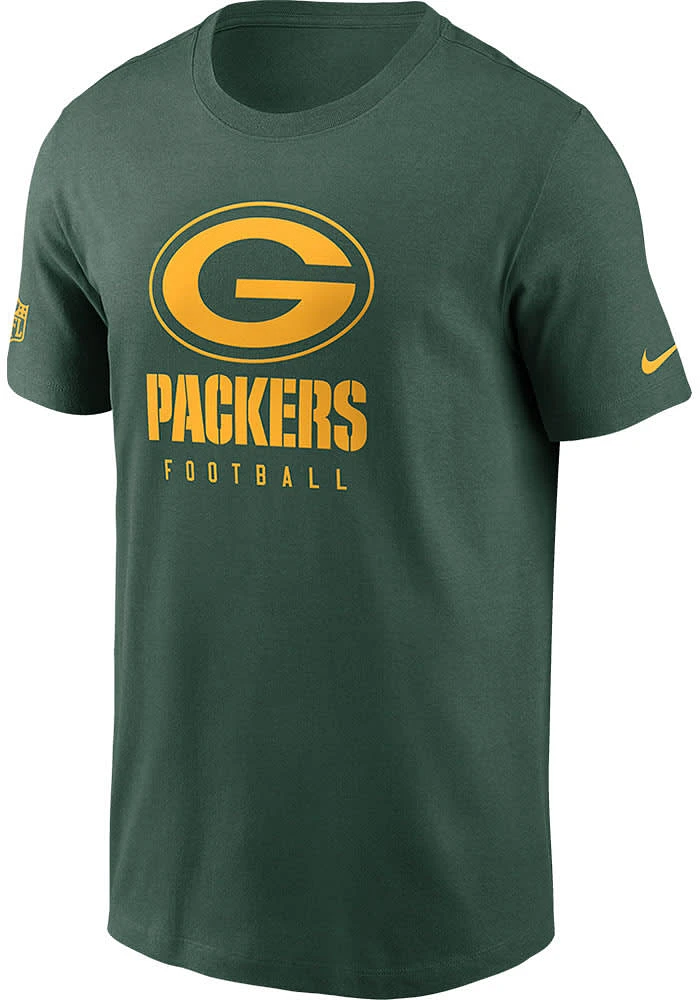 Nike Green Bay Packers Sideline Cotton Short Sleeve T Shirt