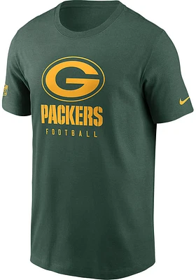 Nike Green Bay Packers Sideline Cotton Short Sleeve T Shirt